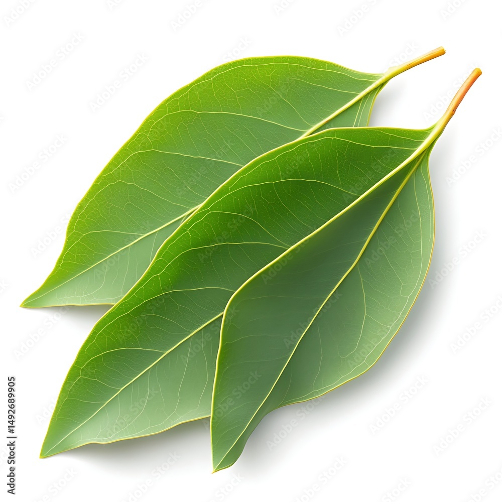 Obraz premium green leaf isolated on white background