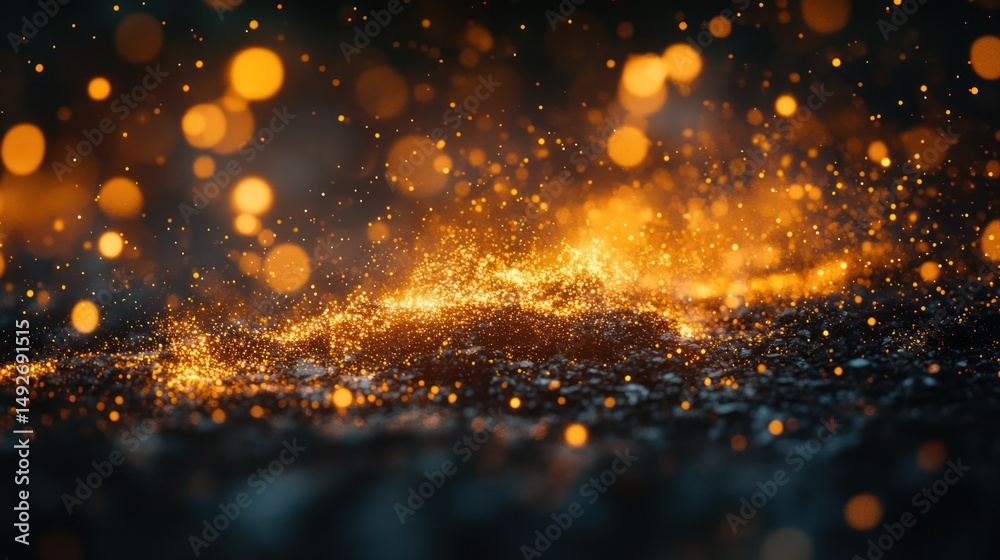 Naklejka premium Sparkling Dark Abstract Background