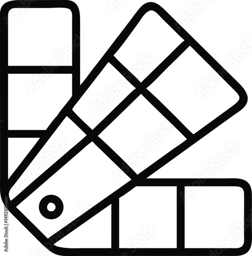 Monochrome black color palette swatch design representing multiple shades for visual projects