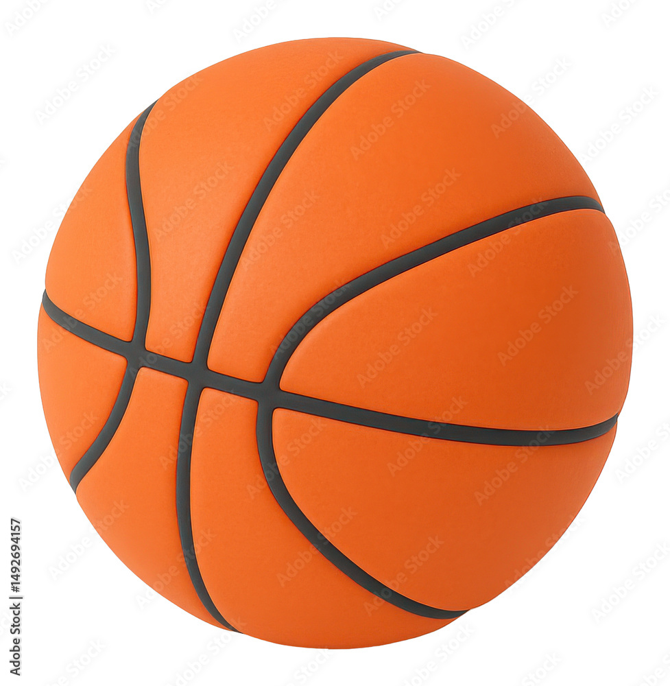 Fototapeta premium Orange Basketball on Transparent Background