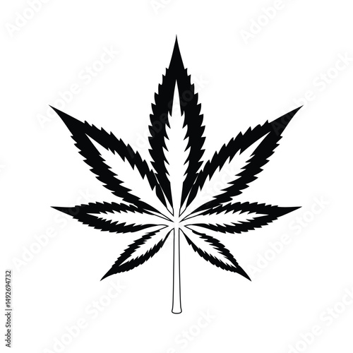cannabis-flower-silhouette-on-white-background