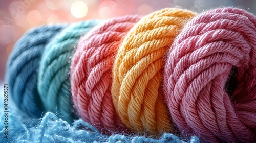 Wallpaper Mural Rainbow Yarn Texture Torontodigital.ca