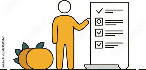 Leave Request Submission - Minimalist Vector