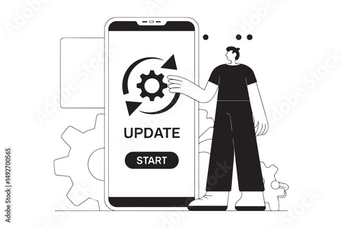 Software Update Process on Smartphone Screen