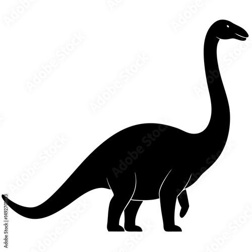Black silhouette of a sauropod dinosaur