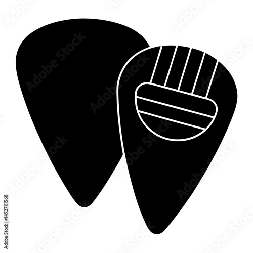 Guitar picks standard and textured designs