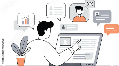 Minimalist Vector HR Meeting