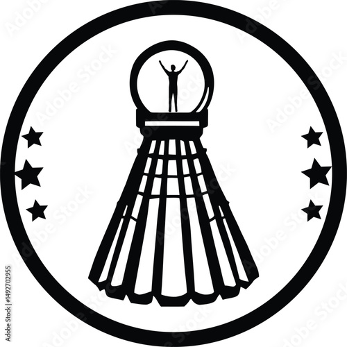 Badminton Shuttlecock Logo: Sport, Shuttle & Birdie