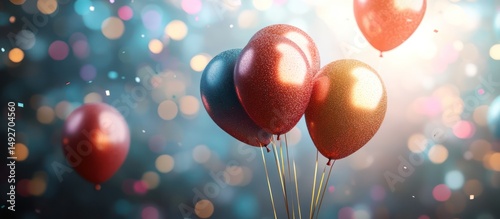 Colorful Balloons in Celebration