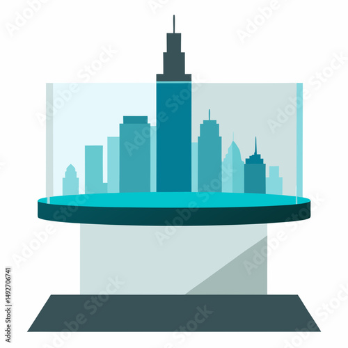 Wooden Podium on Stage – Presentation, Speech, or Conference vector illustration