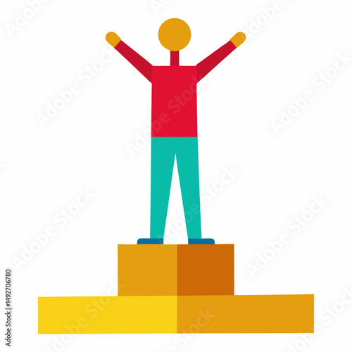 Wooden Podium on Stage – Presentation, Speech, or Conference vector illustration