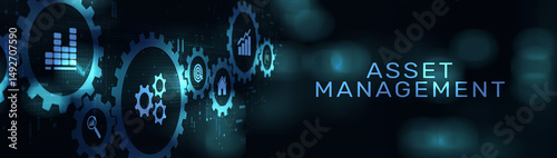 Asset Management Optimizing Resource Allocation and Efficiency on a Wide Banner, Business and Technology Concept.