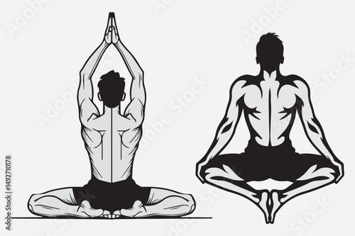 Flexible Body Yoga Position Artwork