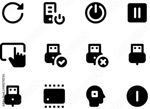 Set of Computer icons	
