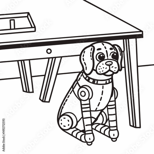 Cartoon vector art illustration of a child with a dog and cat, showcasing fun animal characters