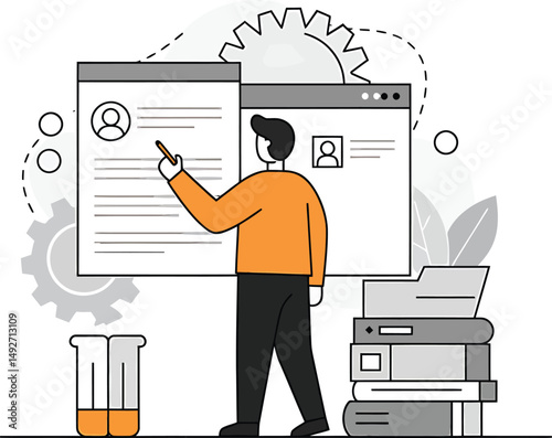 HR Policy Update - Minimalist Vector Design