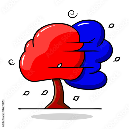 Windy trees