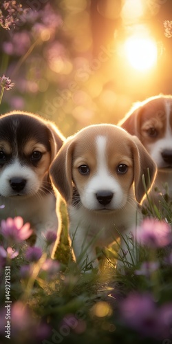 portrait of a beagle puppy