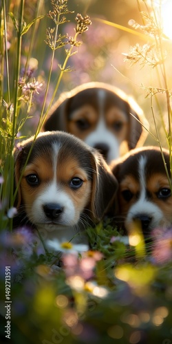 beagle in the grass