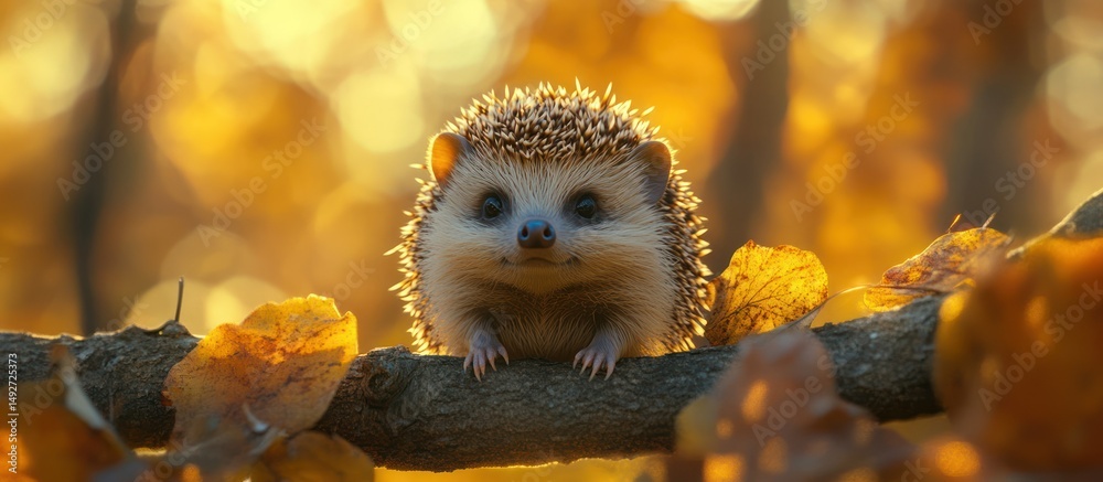 Fototapeta premium Hedgehog Autumn