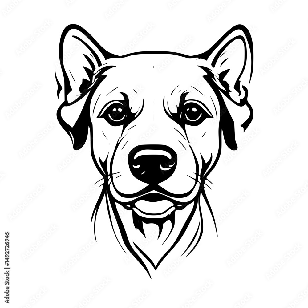 Dog icon design that can be used as a symbol of a pet, animal, living creature, or other editing tool. Dog icon design that can be used as a symbol of a pet, animal, living creature, or other editing tool.