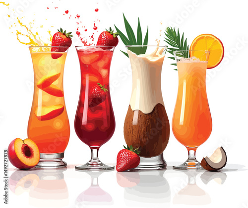Tropical cocktails summer drinks refreshing beverages fruity cocktails party drinks colorful cocktails recipe ideas