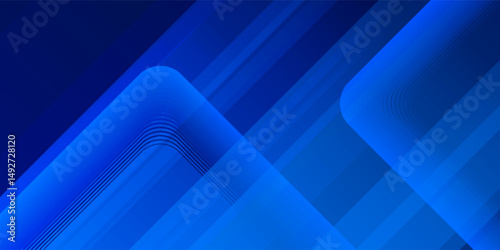 Abstract blue background. Modern simple blue geometric design. Minimal shapes. Suit for booklet, brochure, banner, poster, website,