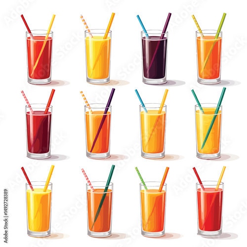 Colorful fruit juice drinks collection refreshing summer beverage assortment healthy drinks variety fresh juice images