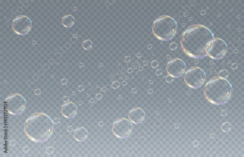 Soap Bubble Pattern — Pastel Circles for Wrapping Paper, Childhood-Themed Textiles, and Hygienic Design Elements