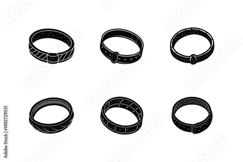 bracelet sketch silhouette vector illustration