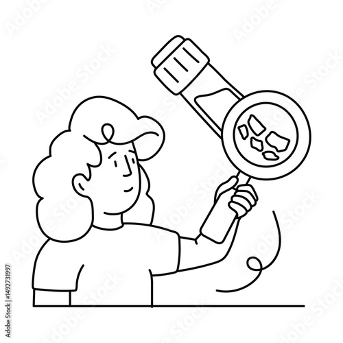 Blood sample vector outline illustrations. EPS 10 file