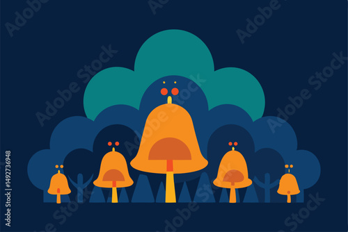 vector illustration of a bell