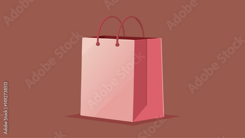 Shopping bag mockup. pink blank paper bags. shopping product package for corporate brand template. Very beautiful 