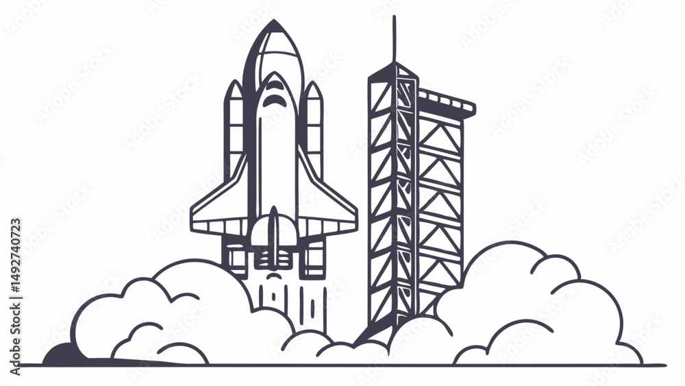 Fototapeta premium space shuttle launch