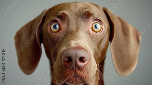 Wallpaper Mural A close-up portrait of a dog with long. wavy hair. showcasing its expressive eyes against a dark background. perfect for pet lovers or animal photography enthusiasts Torontodigital.ca