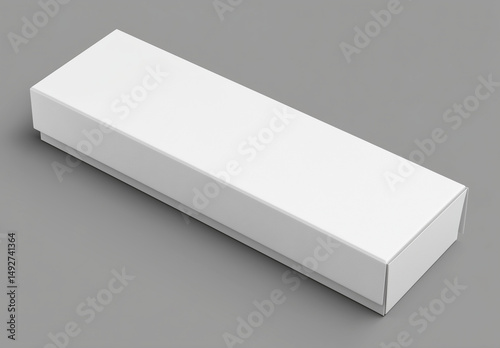 Long White Box Mockup Packaging on Neutral Background