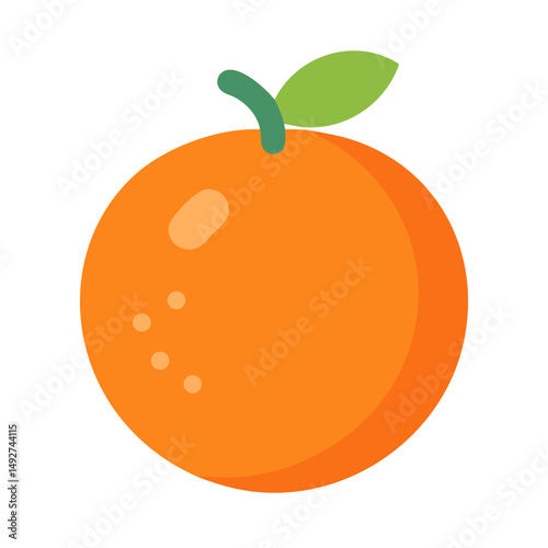 Illustration of a vibrant orange fruit on black background