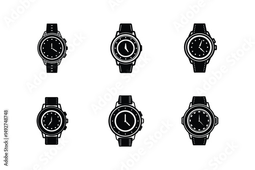watch sketch silhouette vector illustration