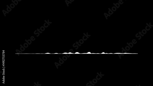 Soundwave voice record waveform equalizer and visualization of audio wave Animation. pulsating signal soung transparent background 4K
