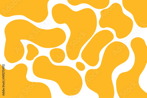 abstract background with orange blob. Cheese slime blob. Melted cheese slime blob wallpaper seamless.
