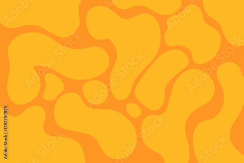 abstract background with orange blob. Cheese slime blob. Melted cheese slime blob wallpaper seamless.

