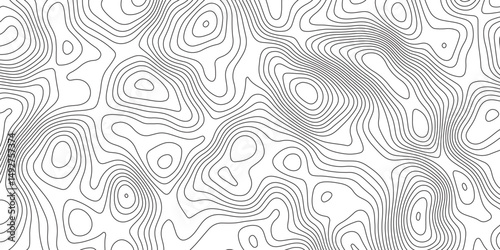 Abstract Modern design with White background with topographic wavy pattern design. Geographic abstract grid. Geographic curved, vector illustration.