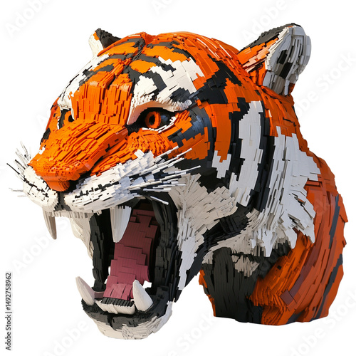 tiger on transparent png background