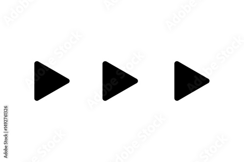 Three black forward arrows navigation next button