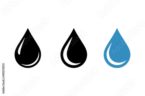 Water drop vector illustration simple graphic