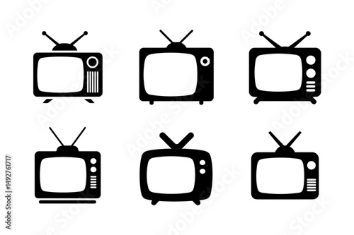 Retro television set vintage tv vector illustration
