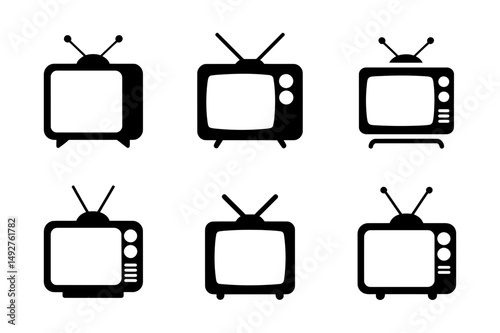 Retro television set vintage tv vector illustration