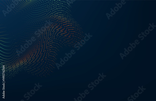 Abstract blue Geometrical Background Connection structure. Science background. Connecting dots and lines. Big data visualization and Business .Vector illustration. chemical industry