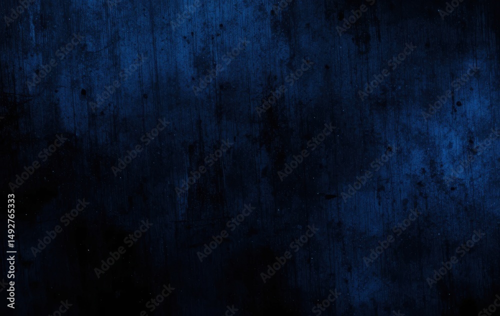 Fototapeta premium Dark grainy texture blue black abstract background