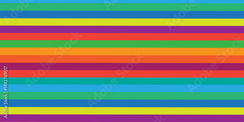 Abstract colourful striped design with seamless lines creates a vibrant wallpaper texture in rainbow colours